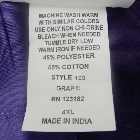 AMS Medical Uniform Scrubs Style 100 Grape Sze 4XL Left Side Chest Pocket (U021) - Picture 4 of 9